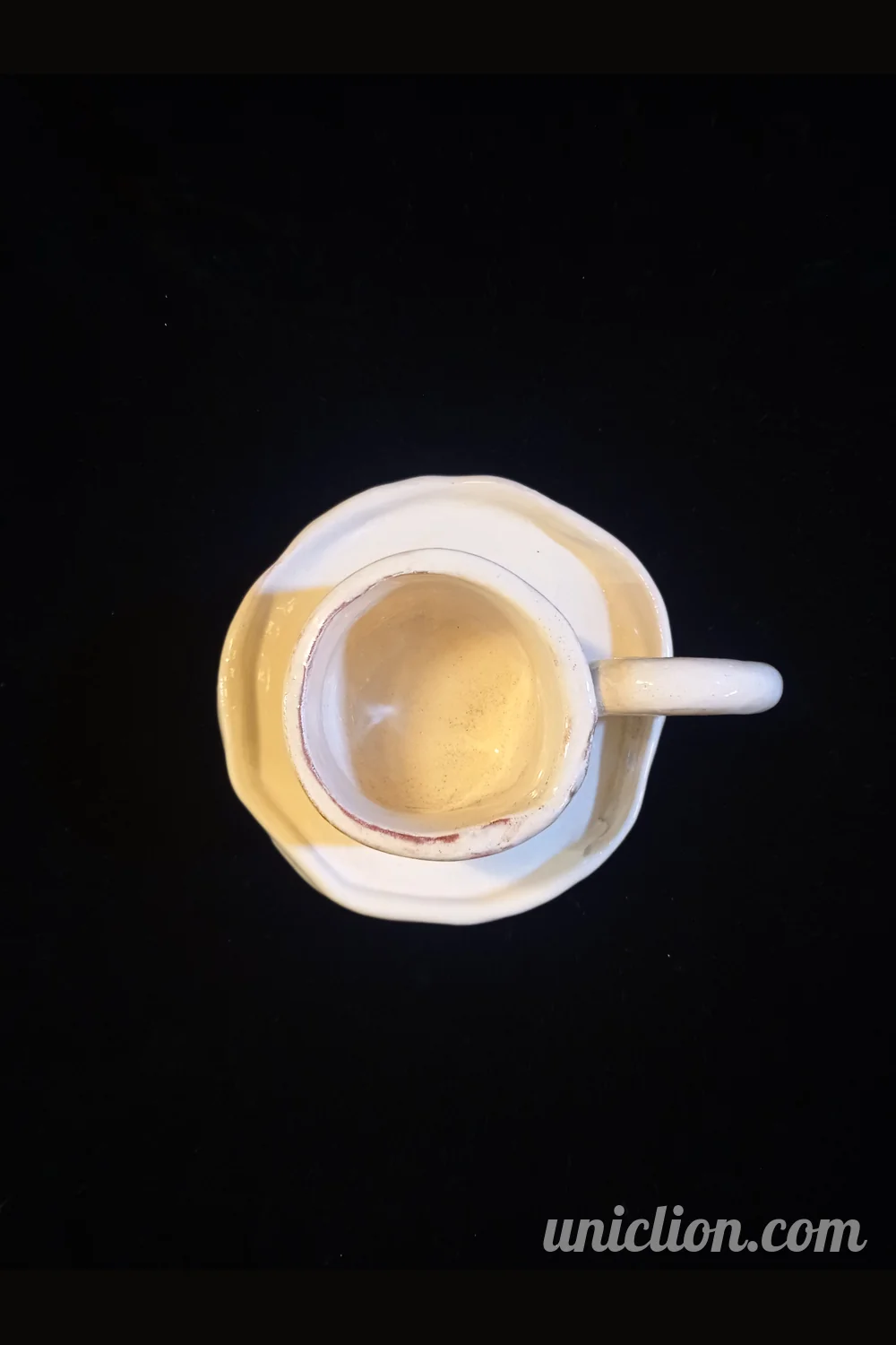 Handmade ceramic mug and saucer set, design Maniko dearte          Ask ChatGPT
